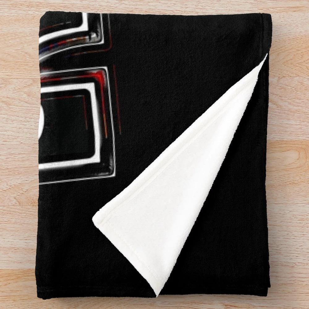 KISS® inspired plush blanket with rock and roll over design