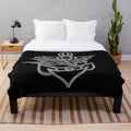 Plush blanket featuring a guitar design