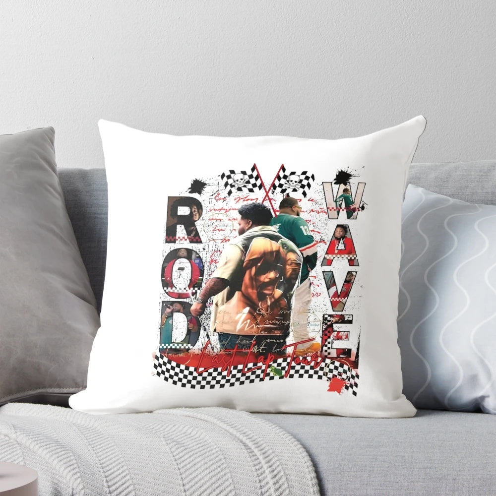 Soft and comfortable pillow featuring the official Rod Wave Last Lap Tour 2024 design.