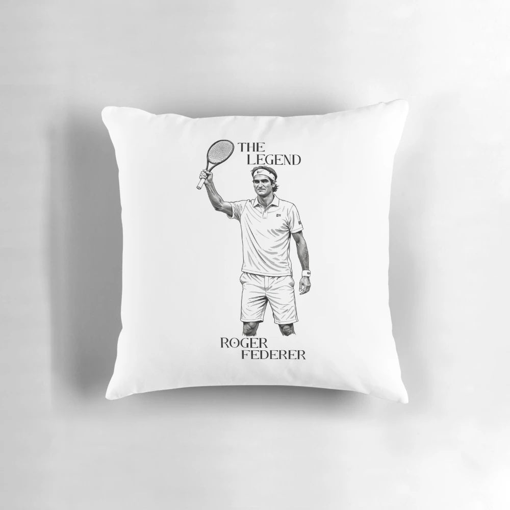 Pillow featuring tennis legend Roger Federer