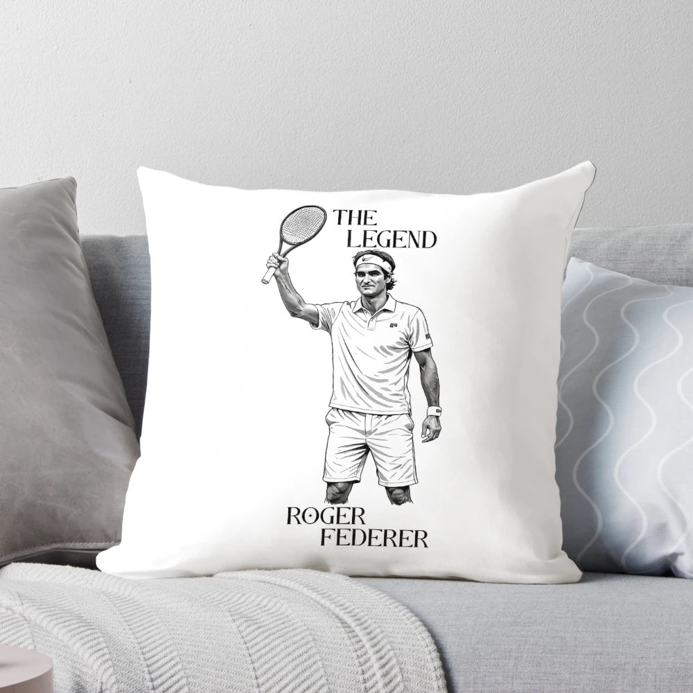Pillow featuring tennis legend Roger Federer