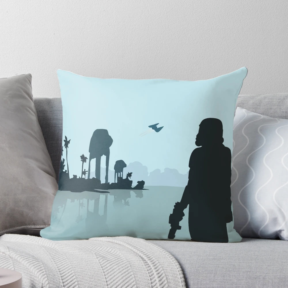 Rogue One AT-AT Stormtrooper Scarif Pillow, a high-quality decorative pillow featuring iconic characters and scenes from the Star Wars universe.