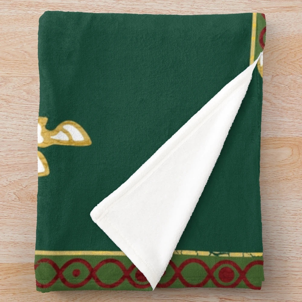 Rohan plush blanket featuring the iconic banner of Rohan