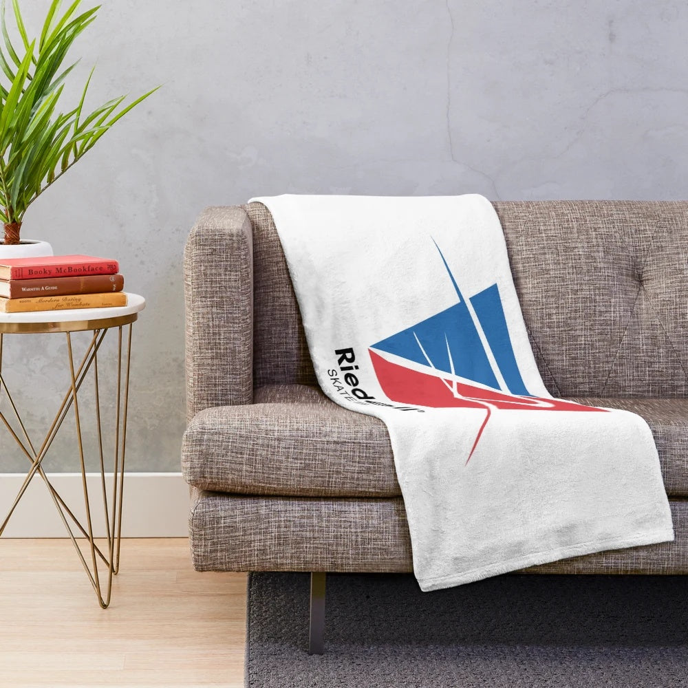 Roller skating themed plush blanket