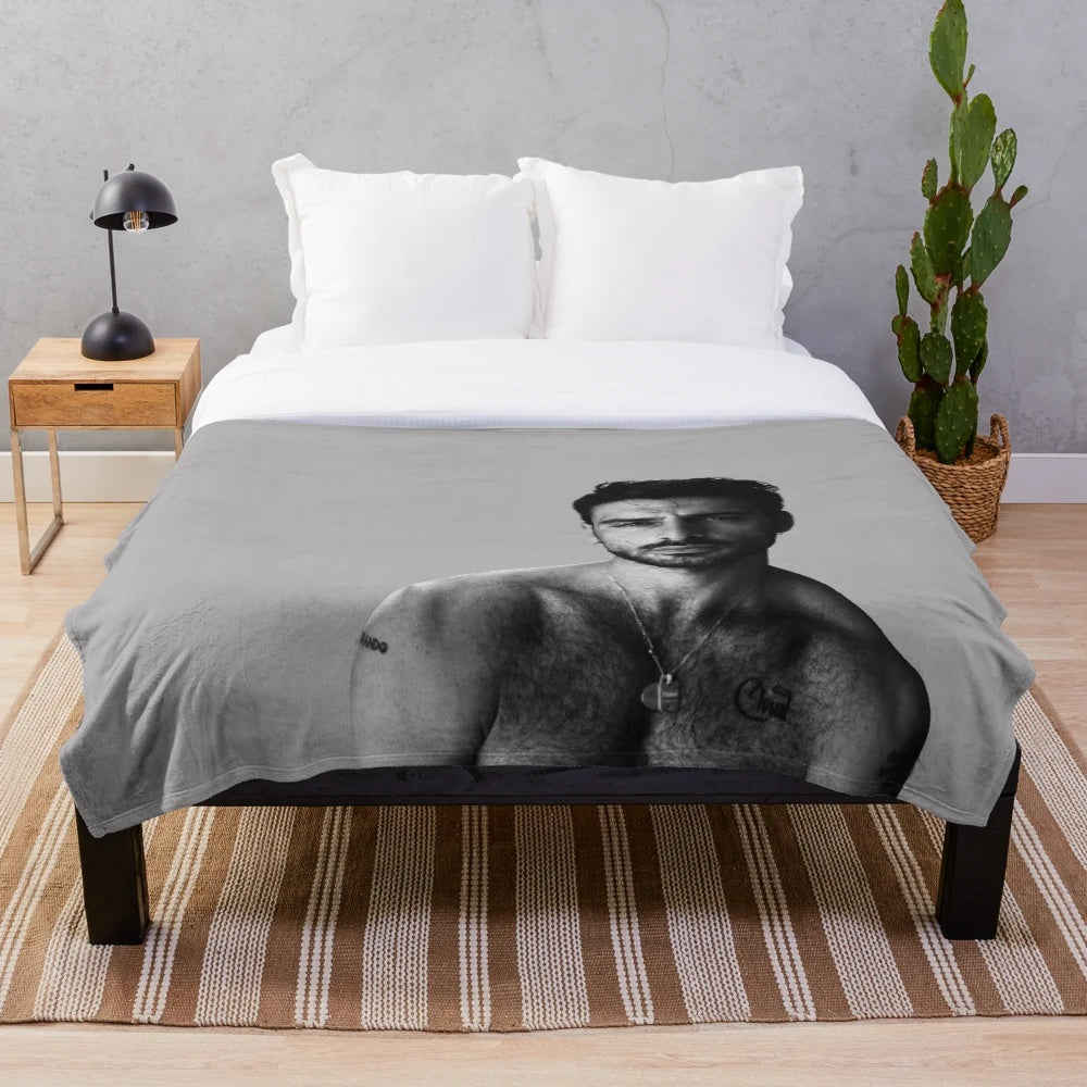 365 Days movie inspired plush blanket featuring Michele Morrone