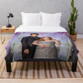 Soft, cozy plush blanket featuring Penelope and Colin from the Netflix series Bridgerton