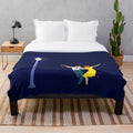 Plush blanket featuring a dancing couple in a romantic lamplight scene