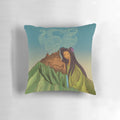 Plush heart-shaped pillow with a lava-like design, inspired by Disney's romantic themes.