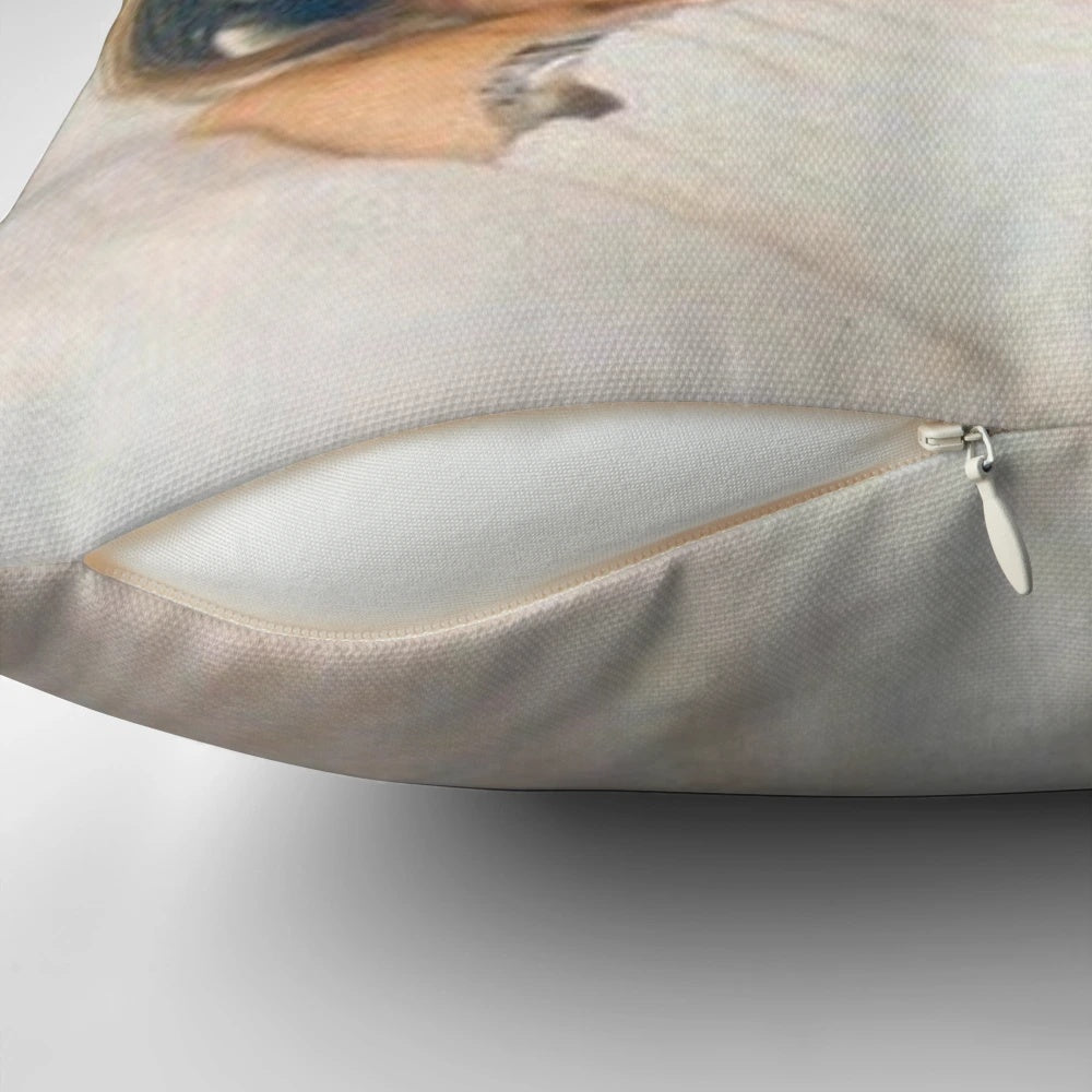Soft and plush pillow featuring a romantic image of Leonardo DiCaprio, perfect for movie and home decor