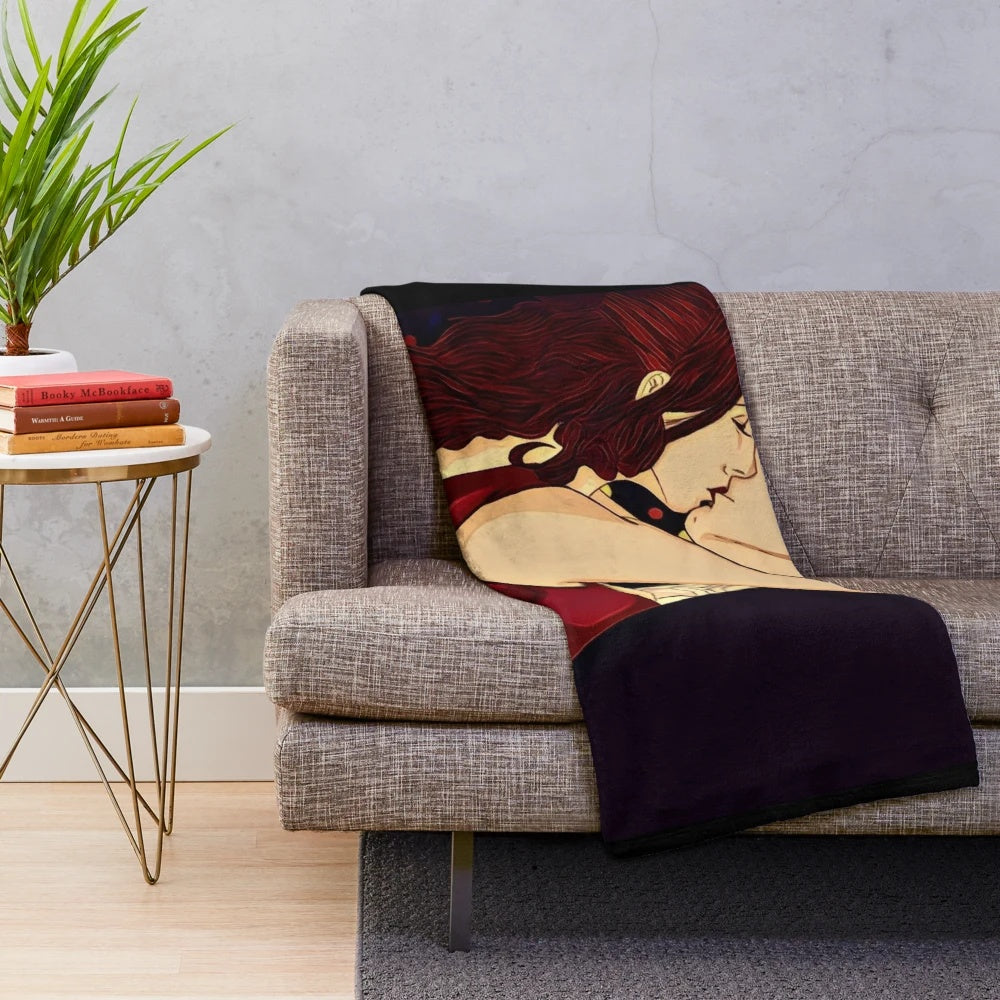 Plush blanket featuring a romantic love story inspired by a classic film