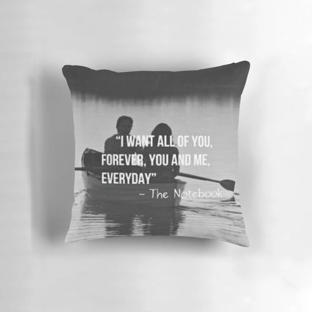 The Notebook 1 Pillow featuring a movie quote