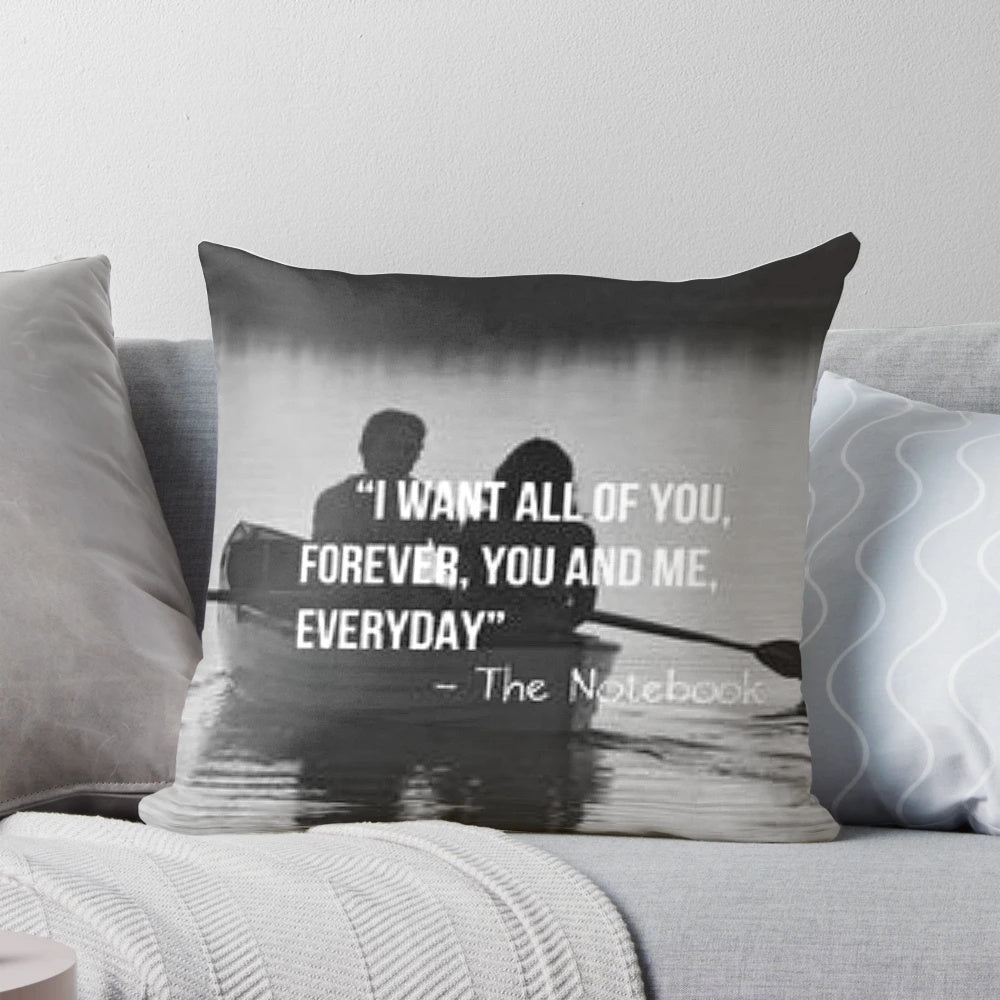 The Notebook 1 Pillow featuring a movie quote