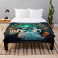 Plush blanket featuring lesbian undead brides in an autumn setting