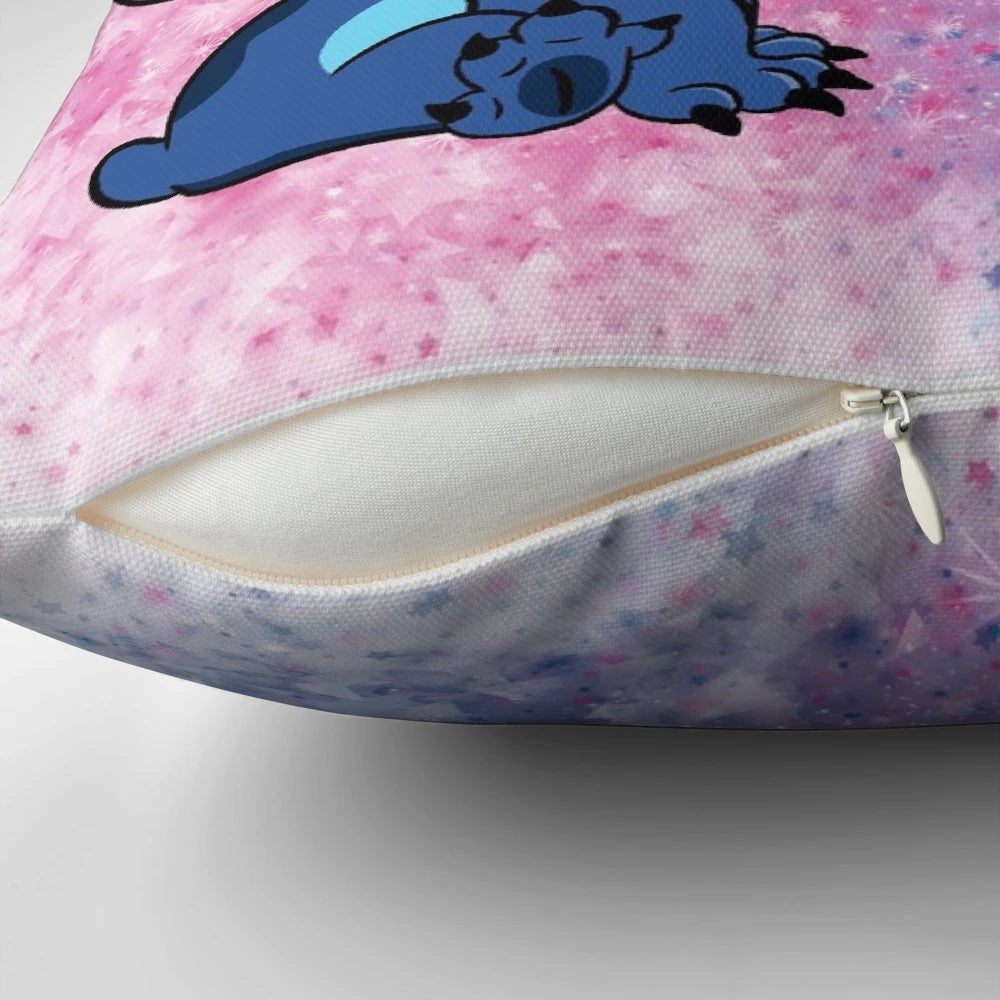 Plush stitch and angel pillow in pink and blue colors for couples