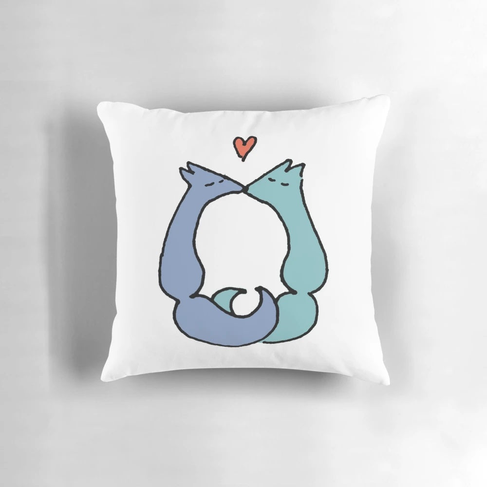 The Kiss Pillow, a soft and plush pillow perfect for cuddling and bedroom decor