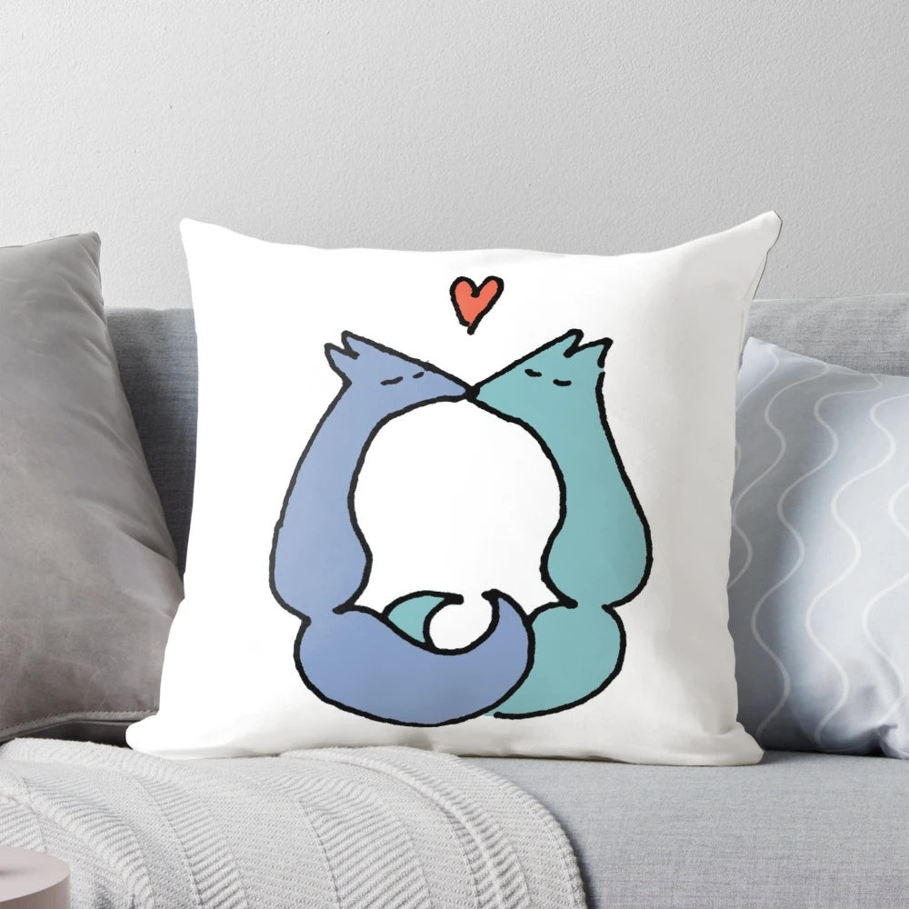 The Kiss Pillow, a soft and plush pillow perfect for cuddling and bedroom decor