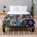 Ronaldo collage plush blanket featuring the legendary footballer