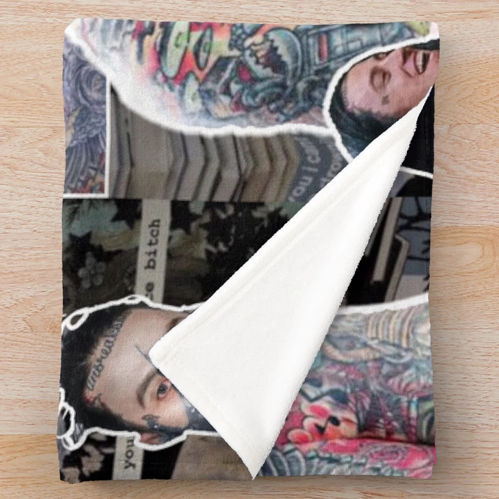 Ronnie Radke photo collage plush blanket
