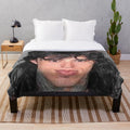 Ronnie Radke inspired plush blanket with mugshot design