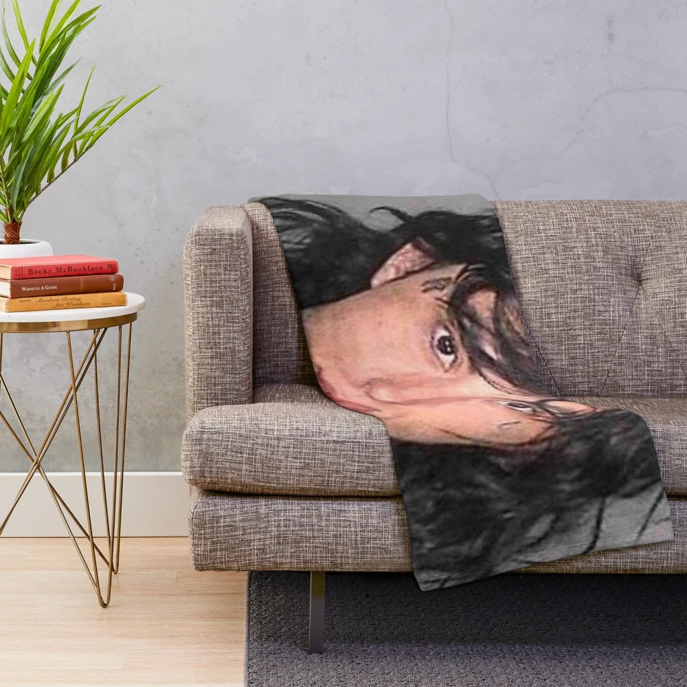 Ronnie Radke inspired plush blanket with mugshot design