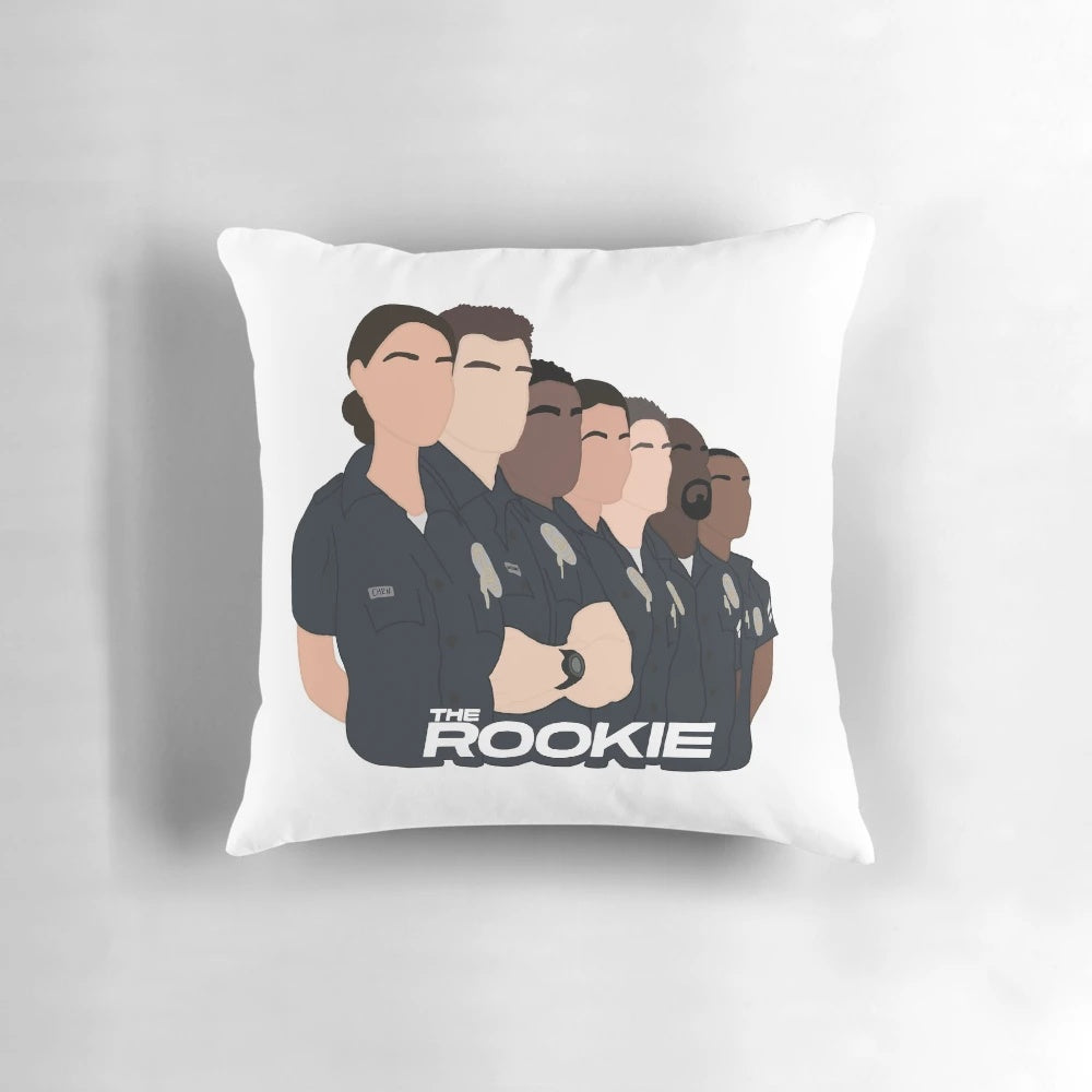 Plush pillow featuring the main characters from the hit police drama TV series "The Rookie"