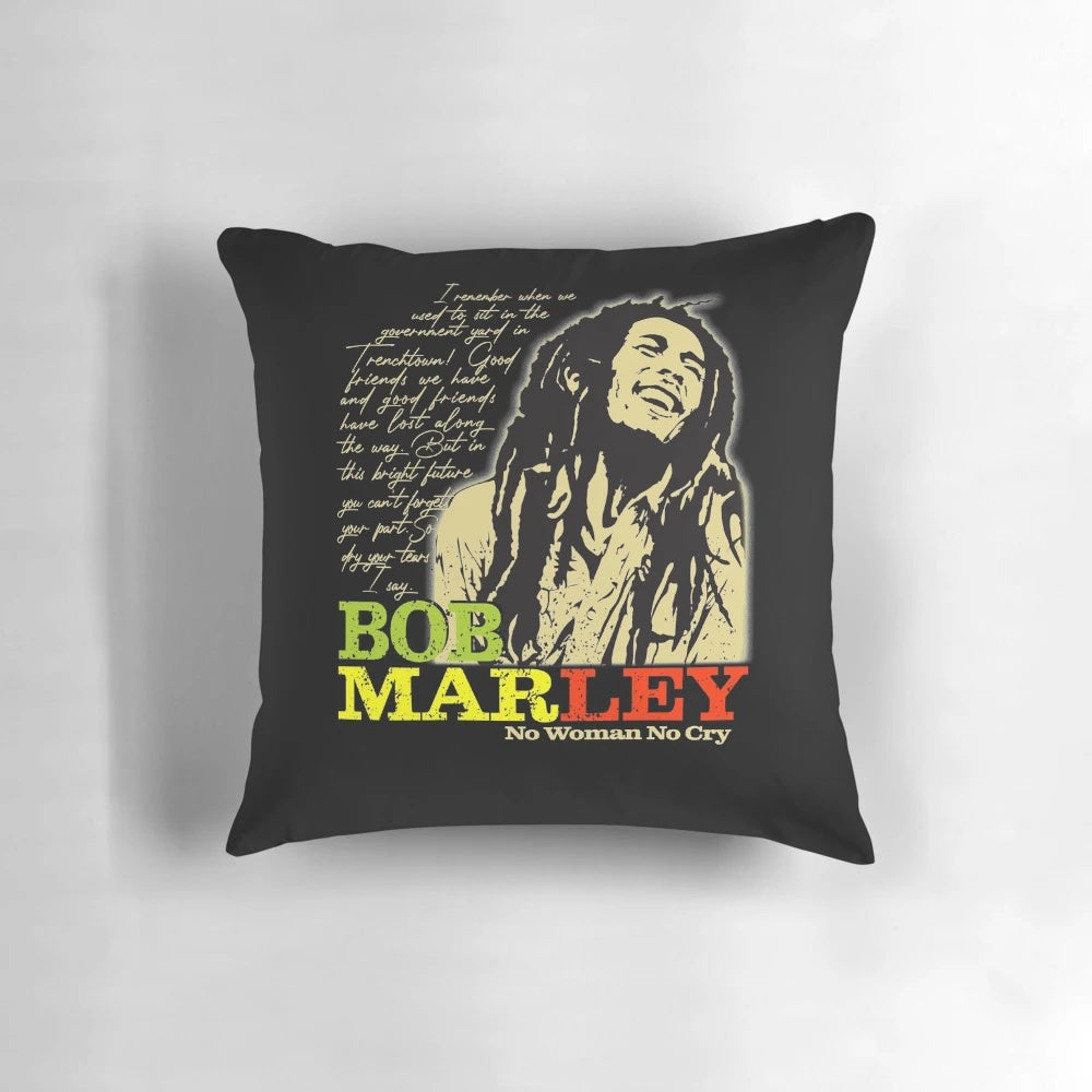 Roots Rock Reggae Music Bob Marley "No Women No Cry" Pillow