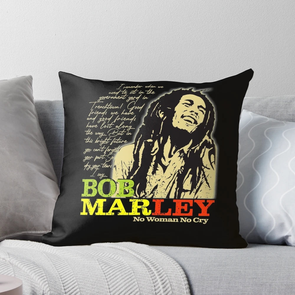 Roots Rock Reggae Music Bob Marley "No Women No Cry" Pillow