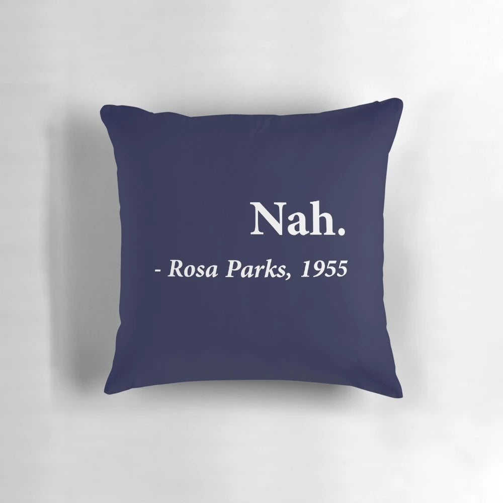 Rosa Parks Pillow with Iconic Civil Rights Quote