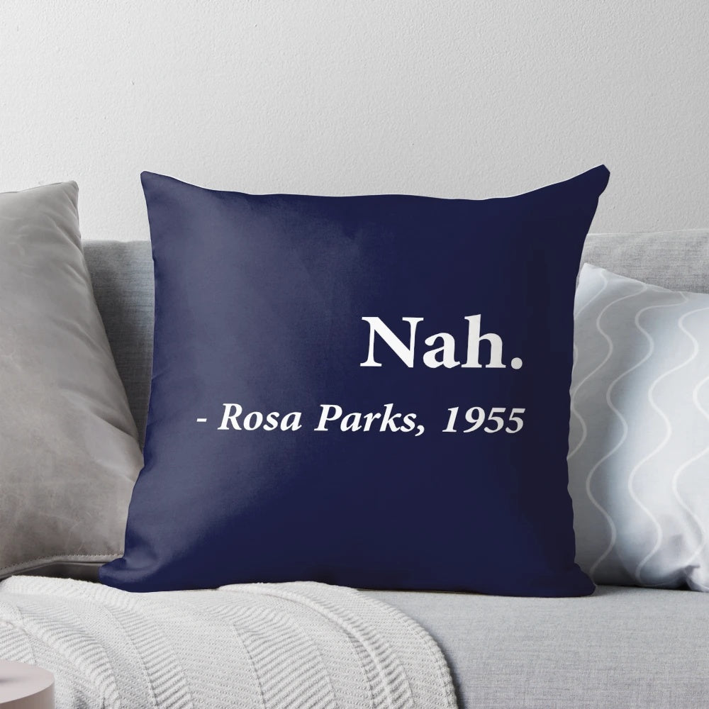 Rosa Parks Pillow with Iconic Civil Rights Quote