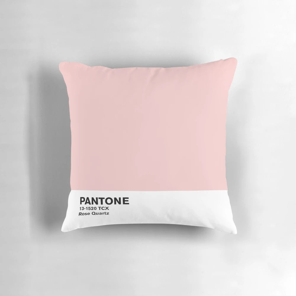 Rose quartz pantone colored decorative pillow for home and bedroom