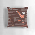 Rosh Hashana infographic pillow, featuring detailed information about the Jewish holiday
