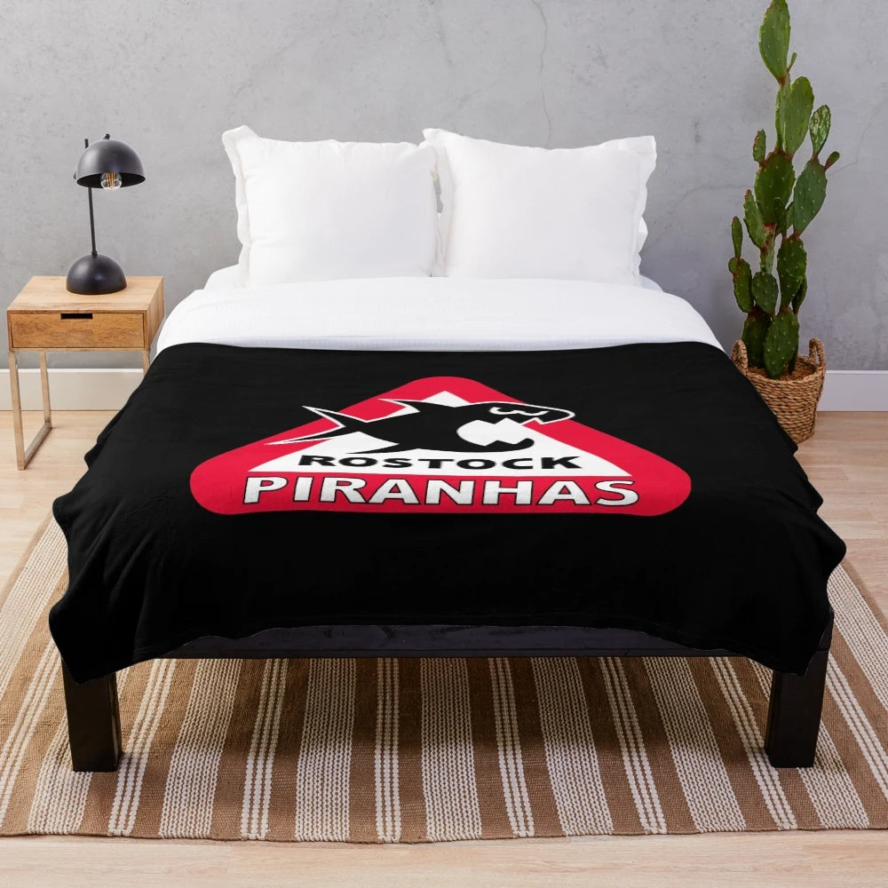 Rostock Piranhas plush blanket