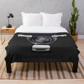 Plush blanket featuring a rotary engine design for Mazda RX7 fans