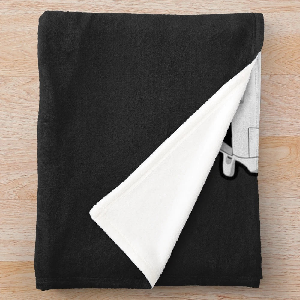 Plush blanket featuring a rotary engine design for Mazda RX7 fans