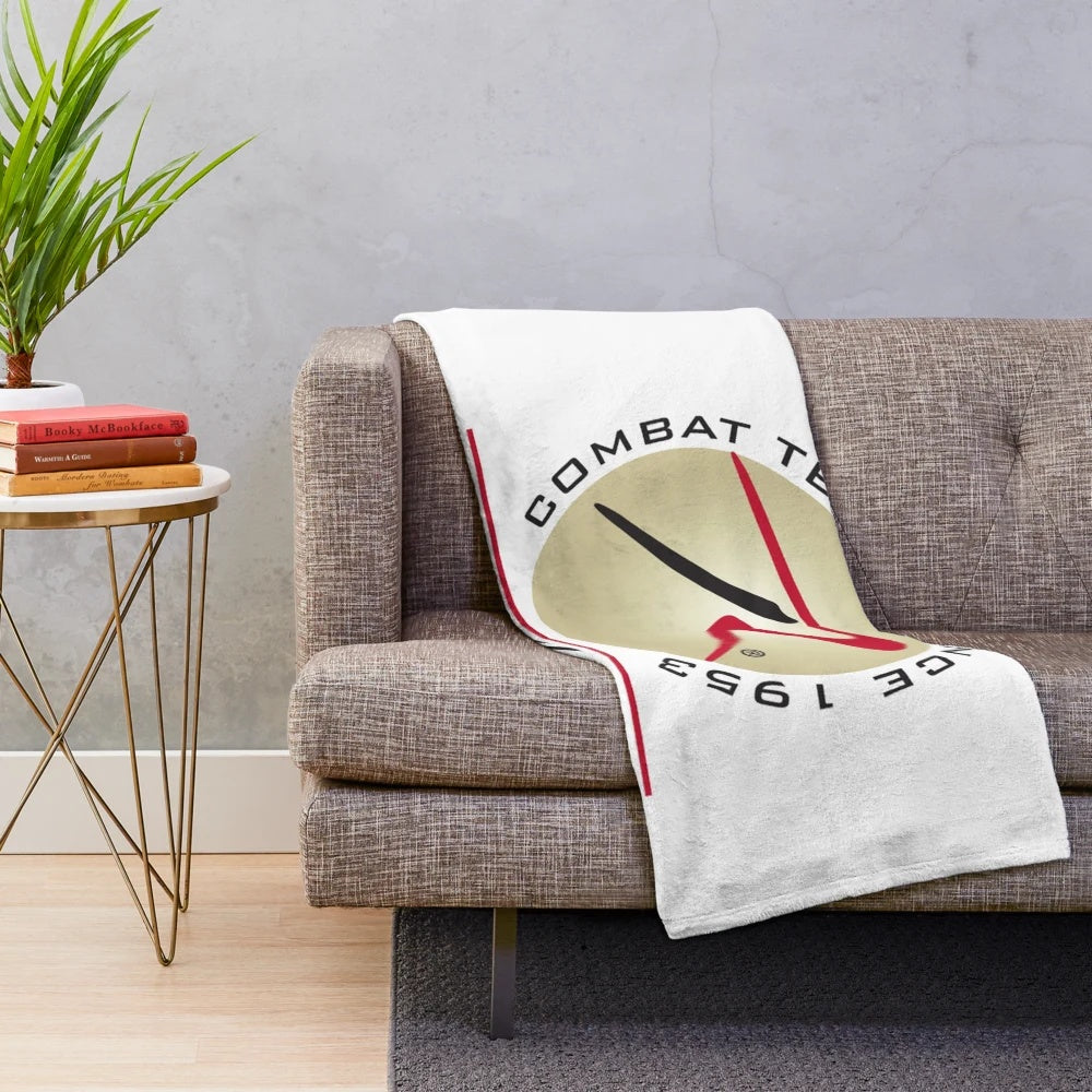 Rothco-inspired plush blanket with firearms and tactical design