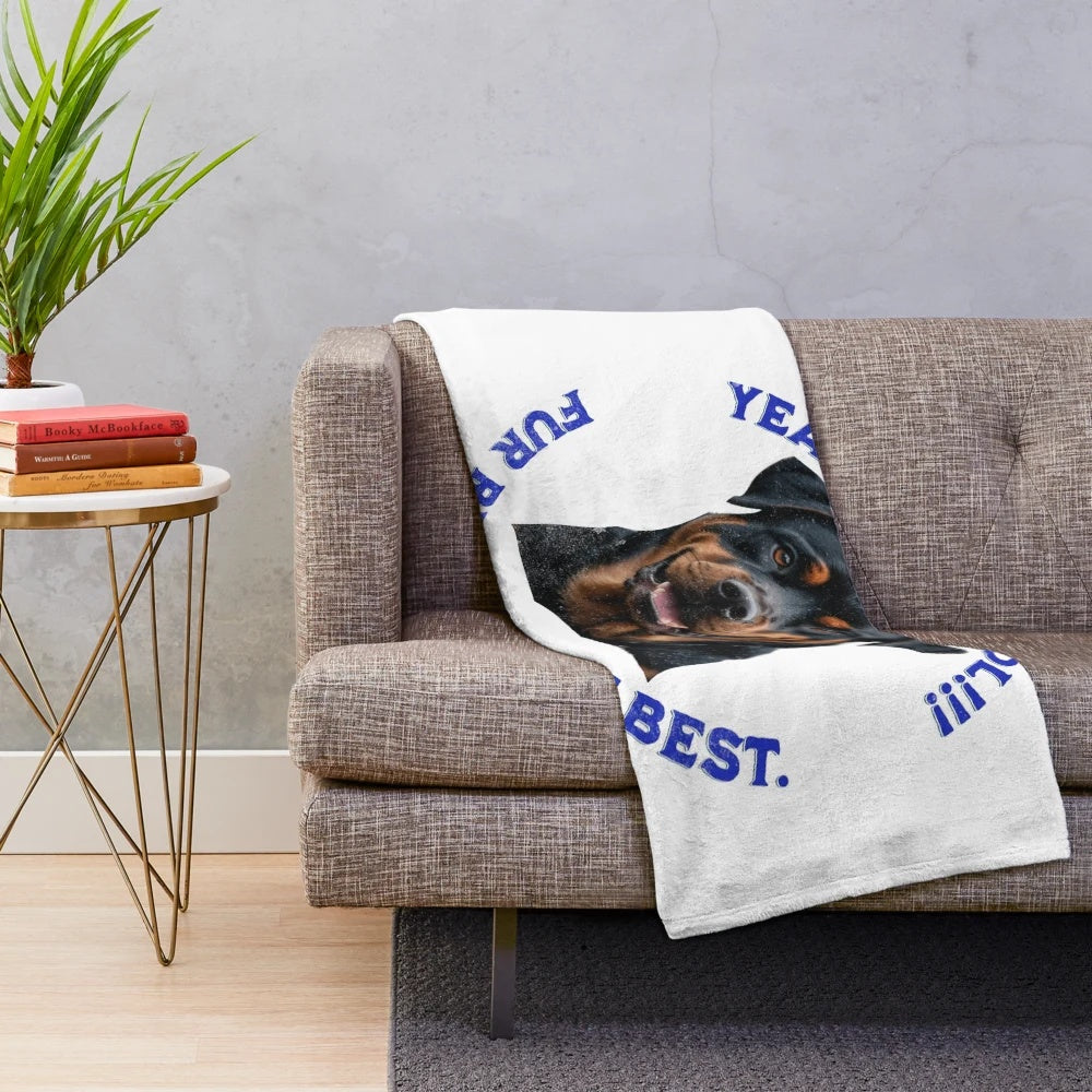 Rottweiler dog plush blanket