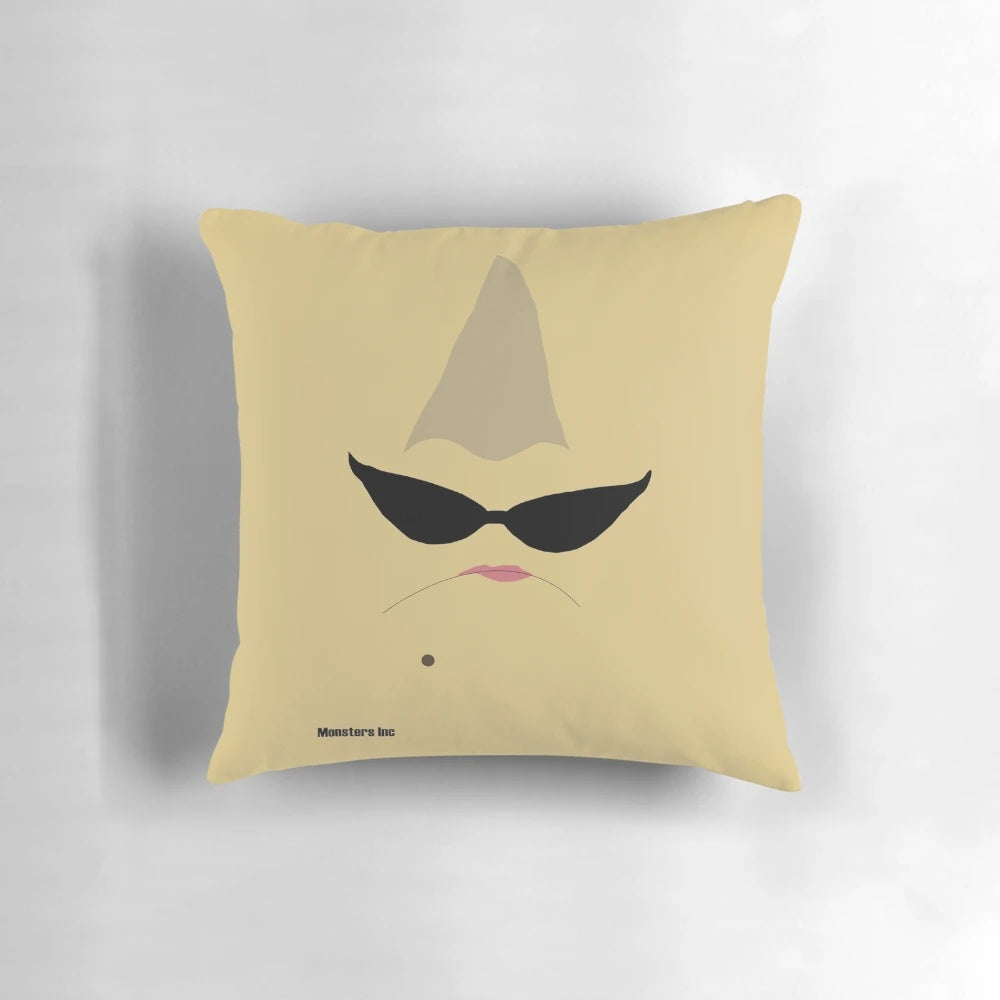 Roz minimalist pillow featuring the character from the Disney Pixar animated film Monsters Inc