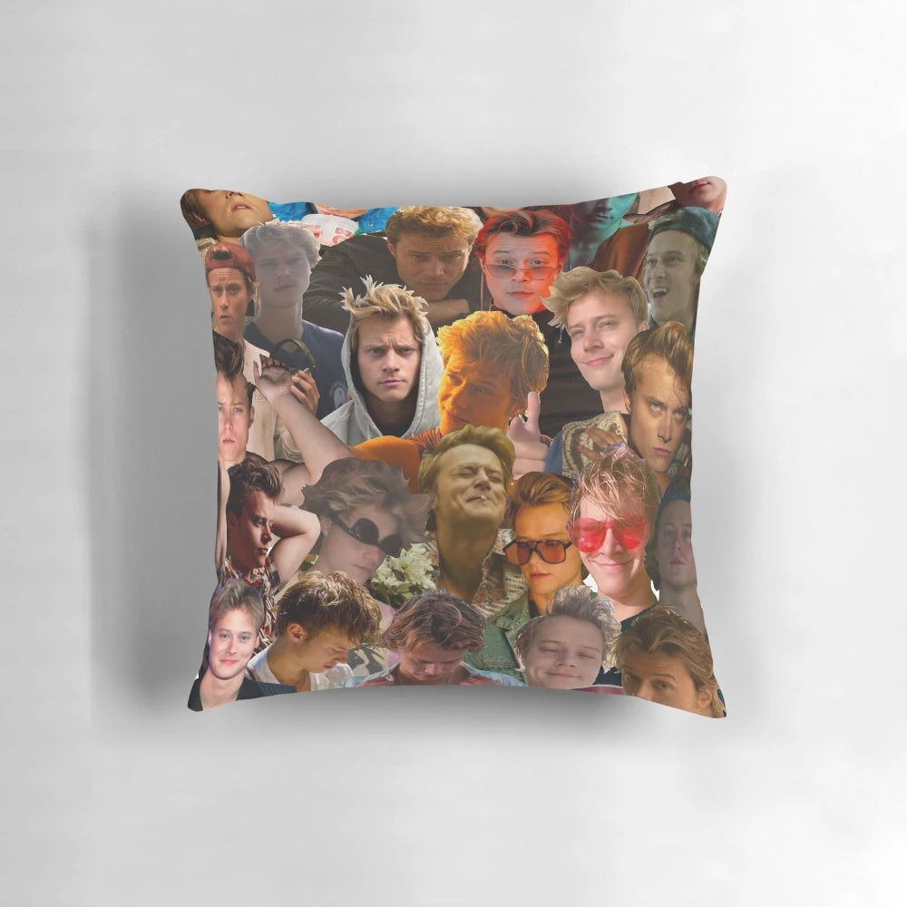 Rudy Pankow inspired custom photo collage throw pillow