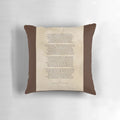 Minimalist literary pillow featuring a Rudyard Kipling quote printed on an old paper-like background.