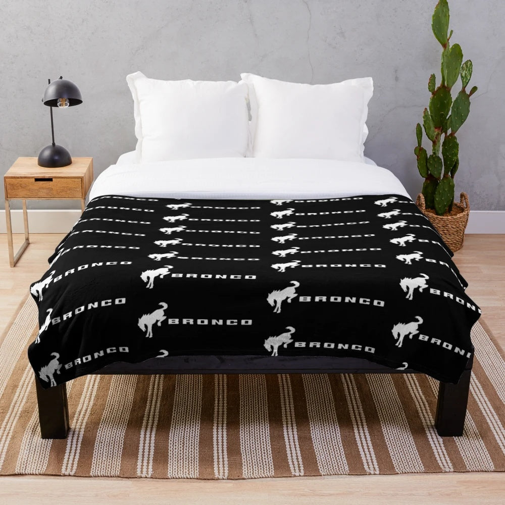 Ford Bronco-inspired plush blanket for outdoor adventures