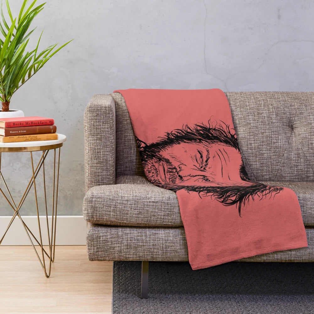 Rugged Italian Cinema-Inspired Plush Blanket with focus keyword
