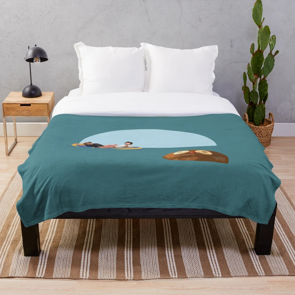 Rum Ham inspired plush blanket featuring characters from the TV show Always Sunny in Philadelphia