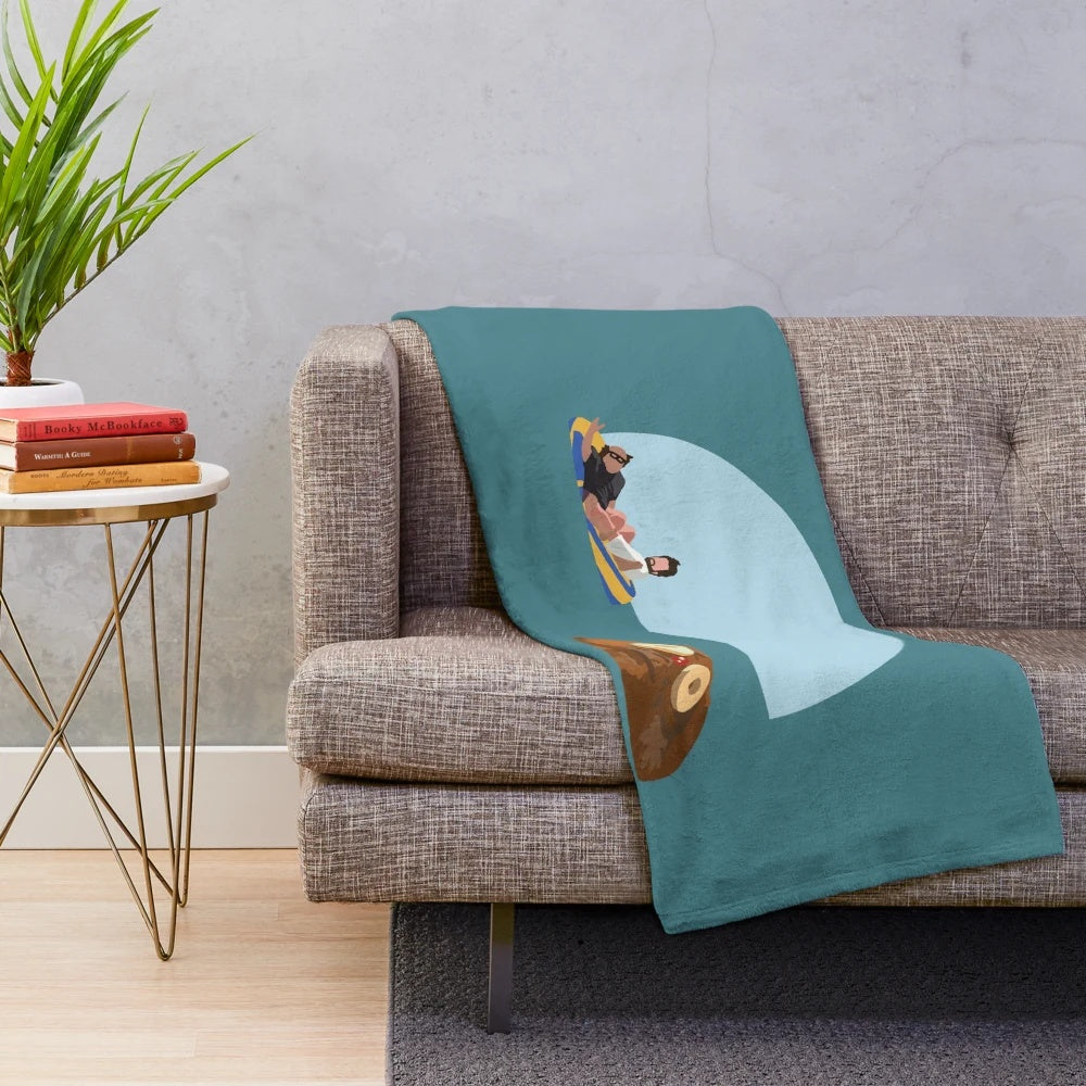 Rum Ham inspired plush blanket featuring characters from the TV show Always Sunny in Philadelphia
