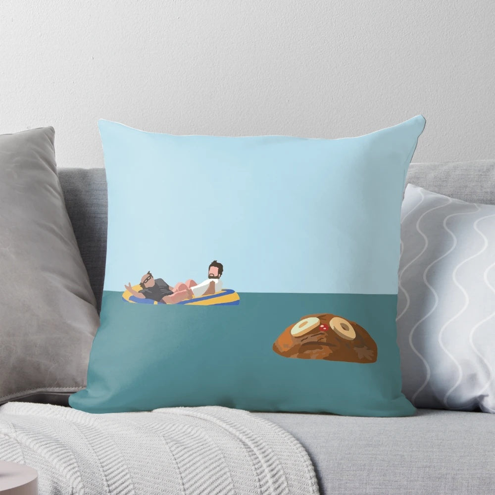 "Rum Ham themed decorative pillow inspired by the popular TV show 'It's Always Sunny in Philadelphia'"