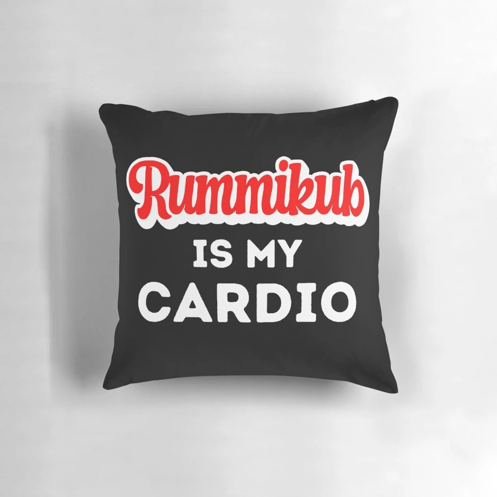 Rummikub board game pillow with a playful and humorous design