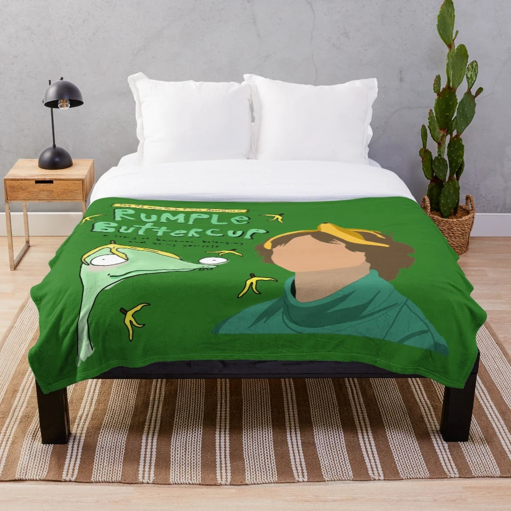 Matthew Gray Gubler Rumple Buttercup inspired plush blanket