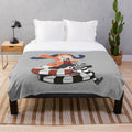 Runa Yomozuki inspired anime plush blanket with gambling themed design