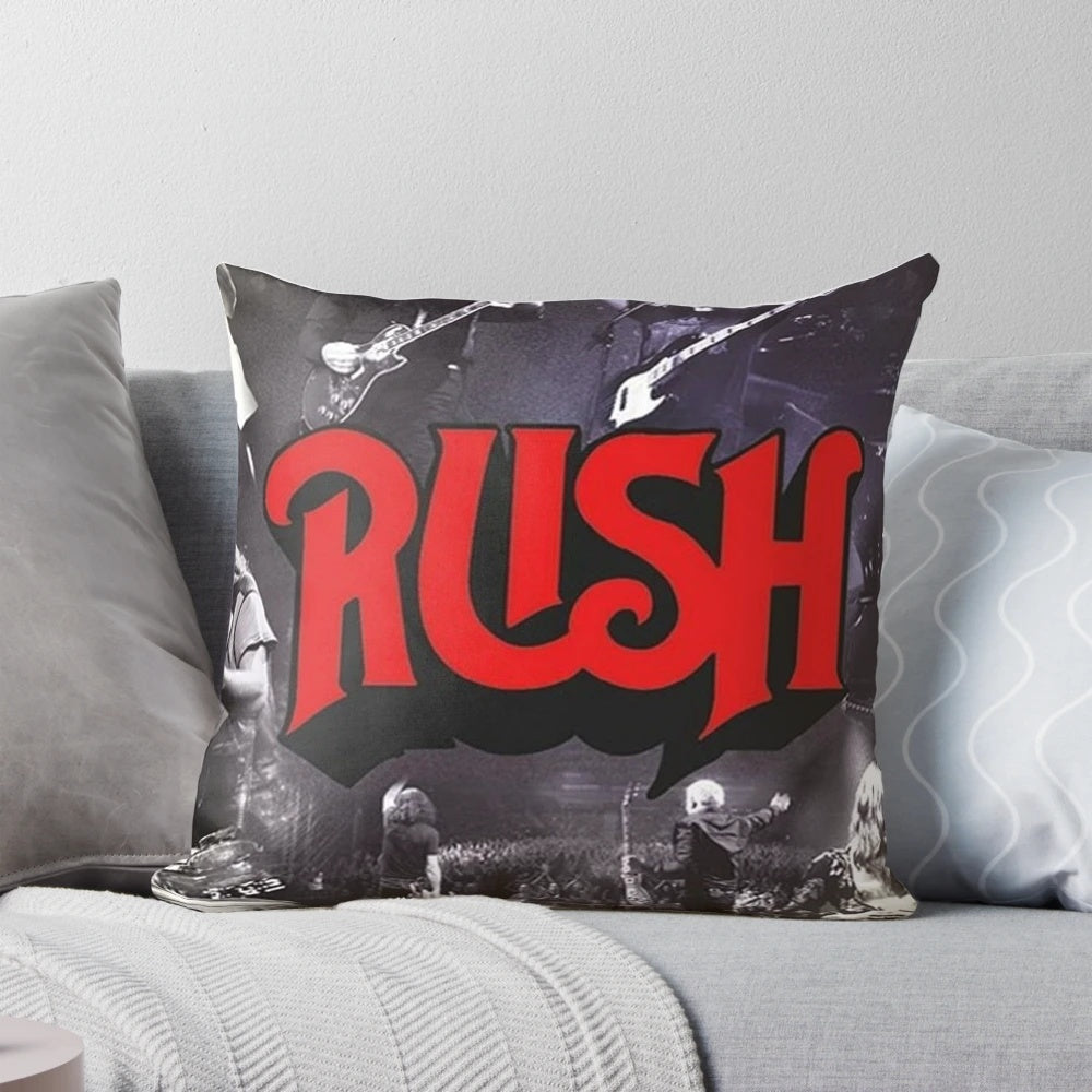 Retro Rush Band Classic Rock Concert Tour Moments Pillow