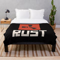 Rust game logo plush blanket