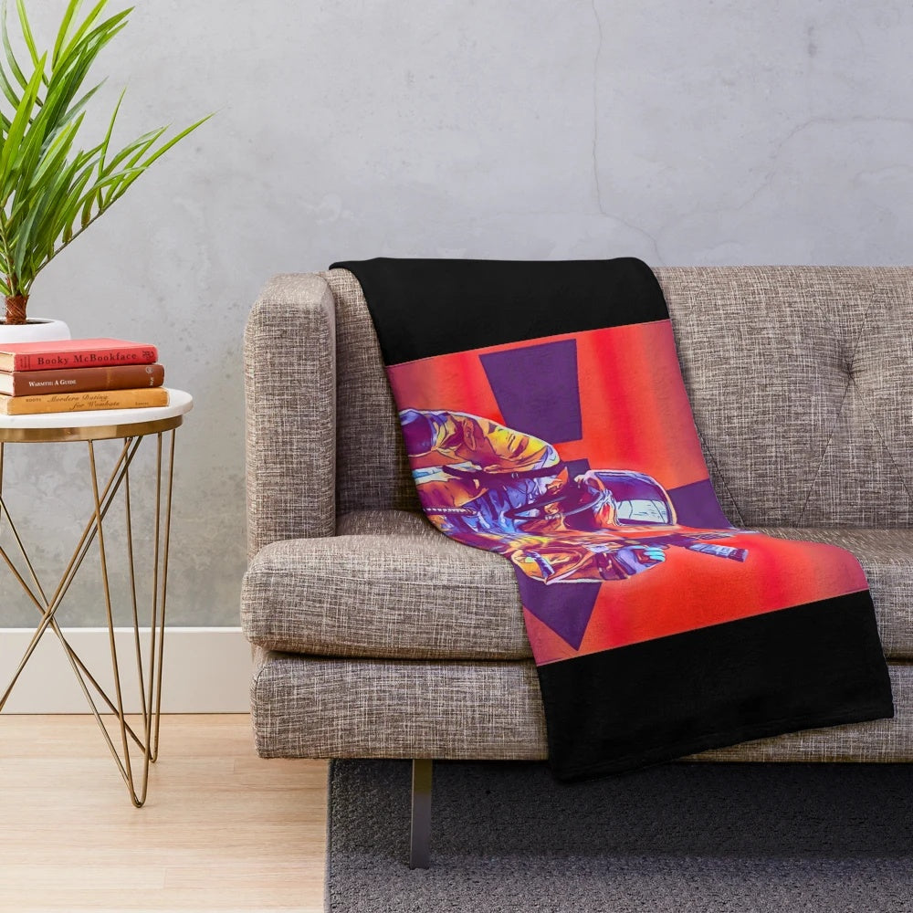 Rust Game Plush Blanket featuring the game's recognizable hazmat suit design